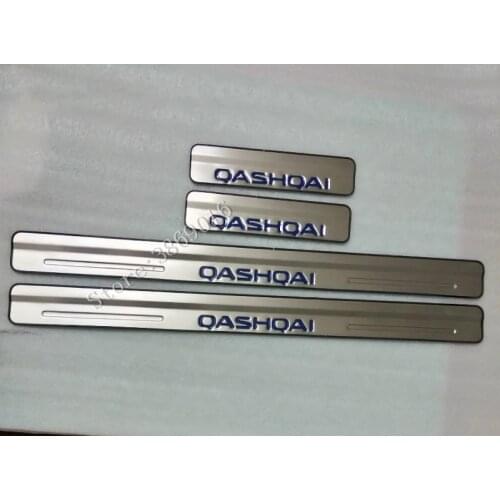 For Nissan Qashqai J10 2007 2008 2009 2010 2011 2012 2013 External Stainless Steel Scuff Plate Door Sill Car Accessories