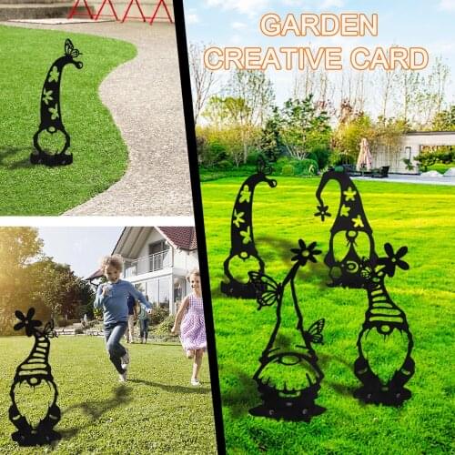 2021 New Steel Branch Gnomes Steel Branch Metal Decoration Cute Standing Animal Silhouette For Home Garden Yard Outdoor Decor