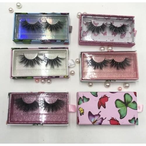 Wholesale Fluffy 25mm 3D Mink Eyelashes with Butterfly Lashes Box Top Quality Handmade Eyelash for Eye Makeup