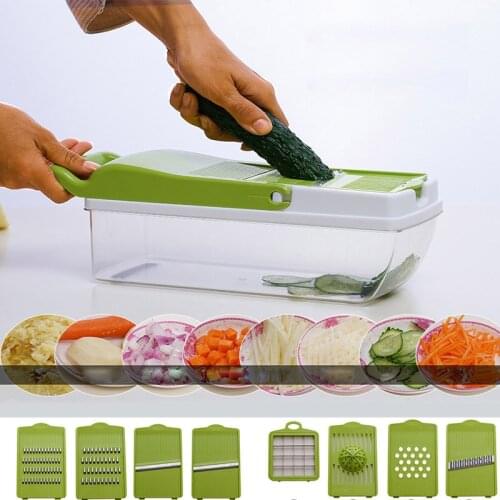 Mandoline Vegetable Cutter Vegetable Slicer Chopper Tomato Potato Peeler Carrot Grater Salad Cutter Bowl Drain Basket Kitchen