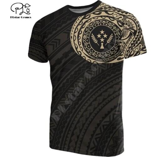 PLstar Cosmos 3DPrint Tribal Culture Kosrae Polynesian Tattoos Turtle Man/Woman Harajuku Streetwear Tshirts Short sleeve-a6