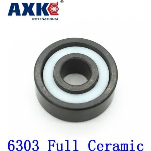 2019 Real Rolamentos Axk 6303 Full Ceramic Bearing ( 1 Pc ) 17*47*14 Mm Si3n4 Material 6303ce All Silicon Nitride Ball Bearings