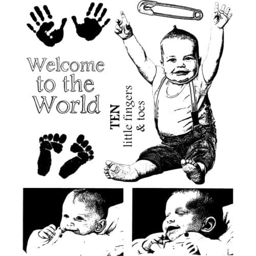 Boy transparent Clear Silicone Stamp/Seal for DIY scrapbooking/photo album Decorative clear stamp sheets B086