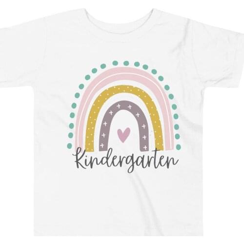 Kindergarten Shirt First Day of Kindergarten T-shirt Kindergarten Rainbow T-Shirt Girls Boys Graphic Tee Kids Summer Clothes Top