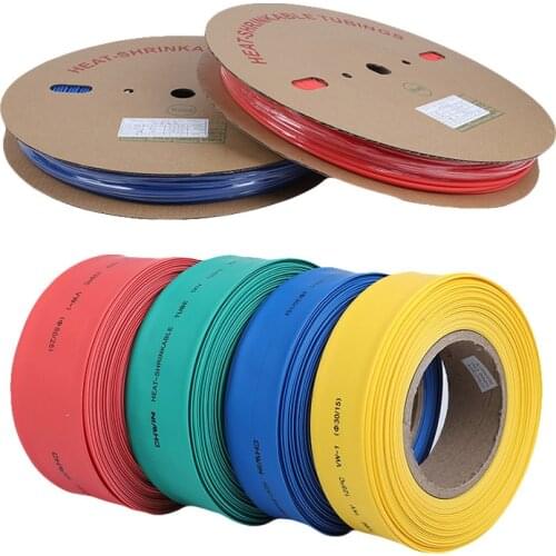 10M/LOT Heat shrink tube 1/2/3/4/5/6/8/10/12/14/16/18/20/25/30mm Insulation Sleeving Shrinking Tubing Wiring Accessories