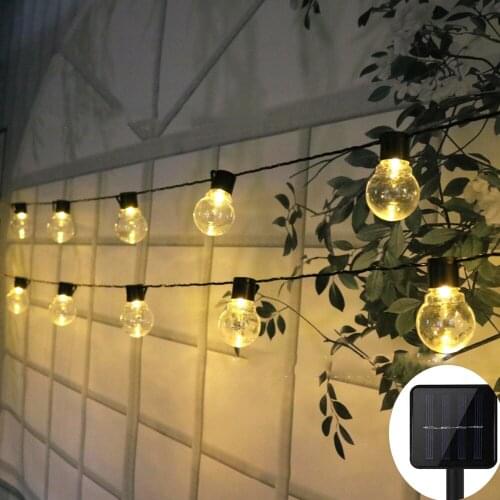 Waterproof Solar powered 10/20/30 LED Ball String Lights Backyard Patio Holiday Christmas Light for Home Garden Party Decoration