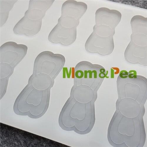 Mom&Pea CX149 High Quality Bowknots Shaped Silicone Mold Chocolate Mold Cake Decoration