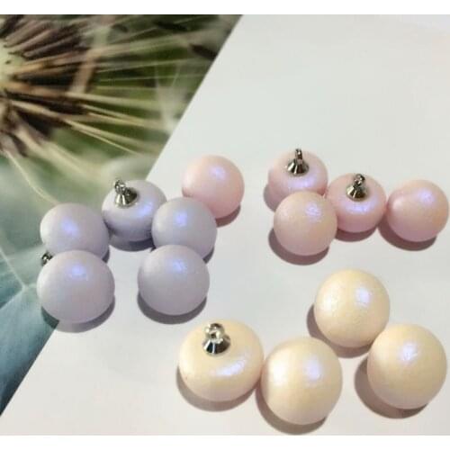 1pcs 10mm Cockles Pearl Buttons Decorative Shank Buttons For Clothing Scrapbooking Pendant Hair Accessories Diy Sewing Materials