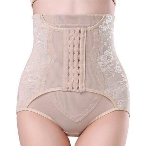 New Sexy Women High Waist Shapers Pants Lace Floral Tummy Control Girdle Panty Body Trainer Shaper Butt Lifter Knickers