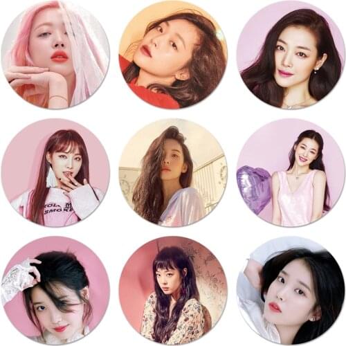 Sulli Singer Icons Pins Badge Decoration Brooches Metal Badges For Clothes Backpack Decoration 58mm
