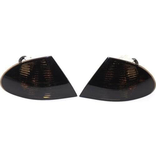 1 Pair Smoked Lens Corner Lights Turn Signals Cover for BMW E46 3 Series Sedan 1998-2001 No Bulbs Auto Accessories