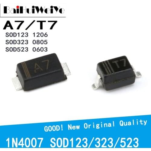 100PCS/Lot 1N4007 1N4007W IN4007 High-Speed Switching Diodes SOD123 1206 SOD323 0805 SOD523 0603 SMD New Good Quality Chipset