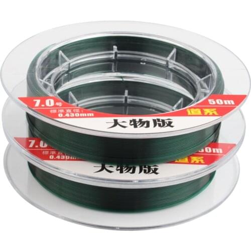 2.0#-20# Nylon Rock Fishing Line Fluorocarbon Line Super Strong Pull Line Sinking line for Herring Fish 0.23-0.80mm Diameter