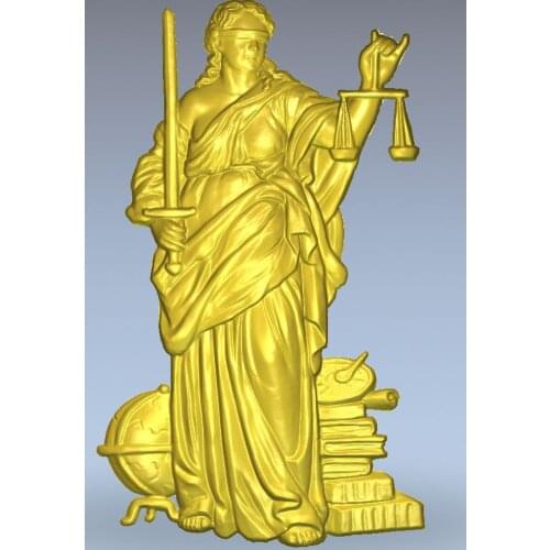 3d model relief for cnc in STL file format Scales of Justice