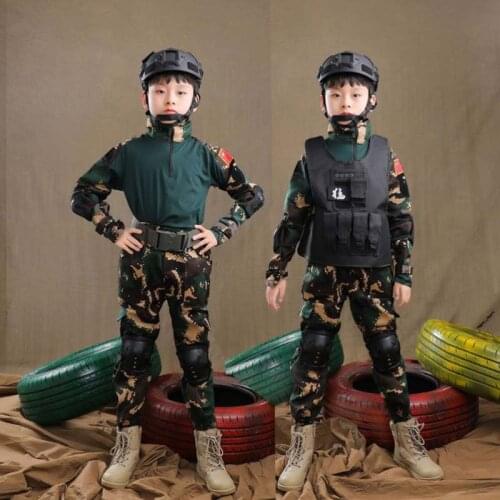 Children Camouflage Clothing Men Women Frog Suit Tactical Suit Spring Summer Camp Military Uniform Training Clothes