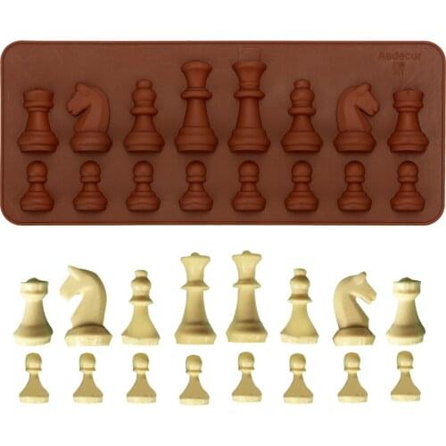 Chocolate Mold Chess Shaped Ice Sugar Cake Mould Silicone Kitchen Accessories Decoration Tools