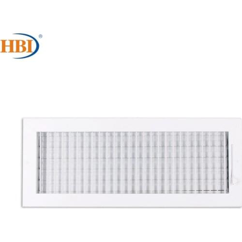 HBI W18" x H6" Adjustable Blade White Ceiling/Sidewall Air Register Vent Cover Diffuser Heavy Duty Stamped Steel Rectangular