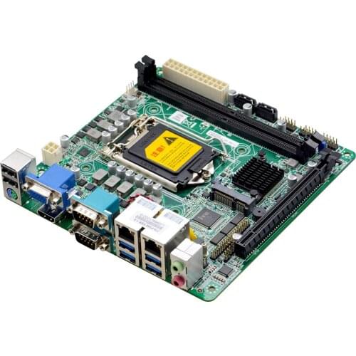 Mini itx H110 LGA1151 Core I3-6100 CPU mini ITX motherboard with DDR4, 4K DP port H110 Industrial embedded motherboard