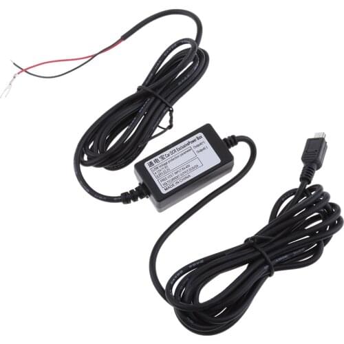 Premium Dash Cam Hardwire Kits 12/24V To 5V/1.5A Power Adapter Mini USB Head For Cars Van Trucks
