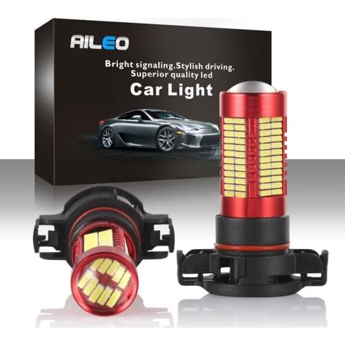 AILEO High Powe 16W 5201 5202 PS19W LED PS24W PSX24W H16 Fog Light Bulbs CANBUS Super Bright 12V 1000LM 6000K White 3000K Amber