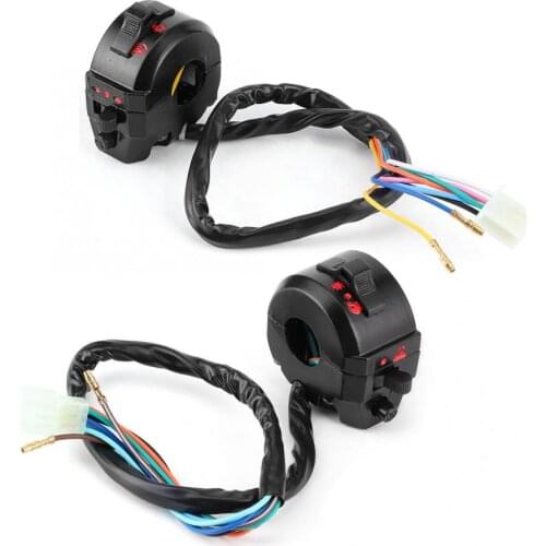 Motorcycle Handlebar Switch Motorbike Handlebar Horn High/Low Beam Turn Signal Switch Control Left Right Side Car String New