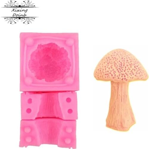 3D Small mushroom house shape silicone soft candy mold cake decorating tool Candy Chocolate Mold