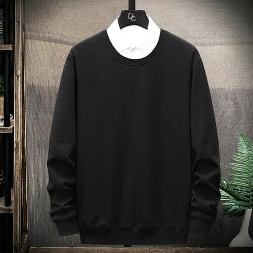 Spring Autumn Mens Hoodies Hip Hop Harajuku Fashion Solid Color Sweatshirt Men Casual 100%Cotton Men Clothing O-Neck Hoodies