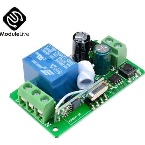 315MHZ 433MHz DC 12V 220V 10A 1CH 1 Way Ch Channel Wireless RF Remote Control Board Transmitter Receiver Relay Switch Module