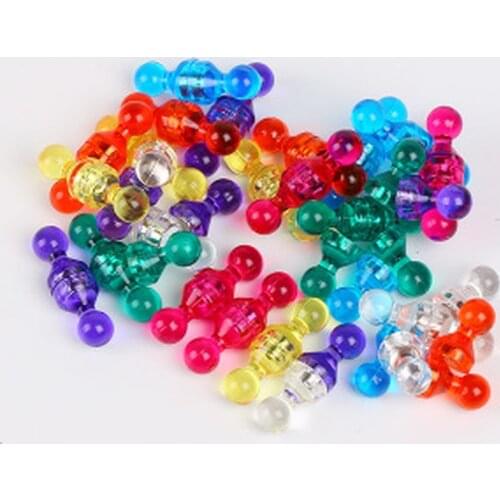 10 PCS DIY Strong Colored Magnetic Thumbtacks Neodymium Noticeboard Pin Magnets Whiteboard Transparent Color