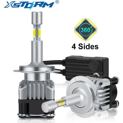 2pcs Mini 4 Sides H1 H3 H4 H7 H11 LED Headlight HB3 9005 HB4 9006 Canbus Car Lights Auto Headlamp 12V