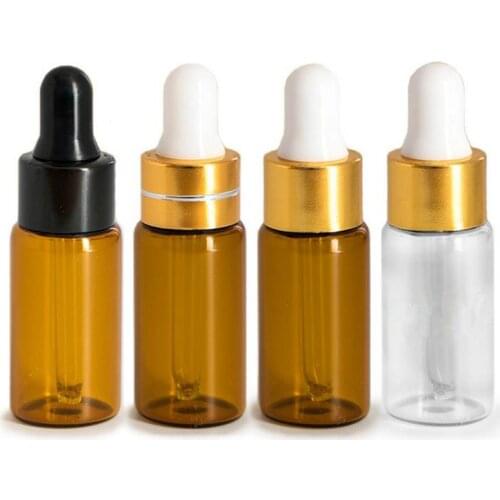 5ml round essential oil glass bottle,glass 5ml dropper bottle,mini glass sample 5ml cosmetic container