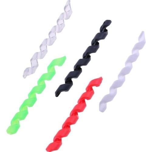 5Pcs TPR Spiral Bicycle Cable Sleeve Housing Protector Frame Guard Cover for Pipe Line Brake MTB Frame Protective Cable Guides
