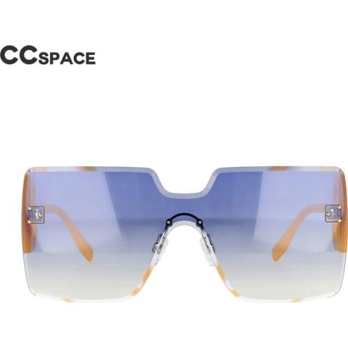 51085 Oversized Square Rimless One-Piece Lens Sunglasses Fashion Brand Designer Men Women Shades UV400 Vintage Glasses