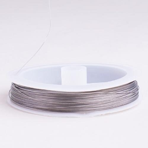 Promotion! Tiger Tail Wire for Pearl Thread - 90m / 0.38 mm / Silver