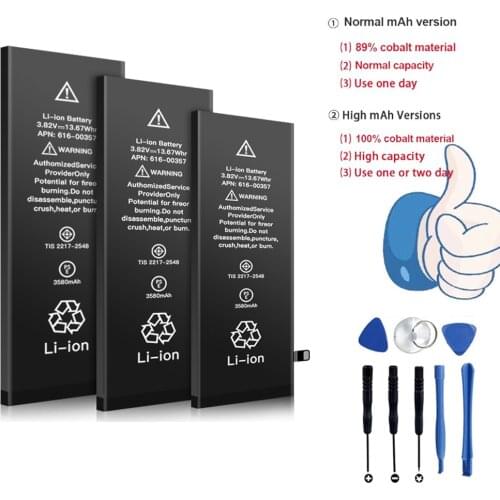 High Capacity Phone Battery For iPhone 6S 6 7 8 Plus X Replacement Battery For iPhone 5 5S SE XR XS 11 Pro Max Batterie