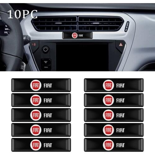 Car Styling 3D Epoxy Badge Emblem Car Sticker Decal Auto Accessories For Fiat Panda Bravo Punto Linea Croma 500 595 Decoration