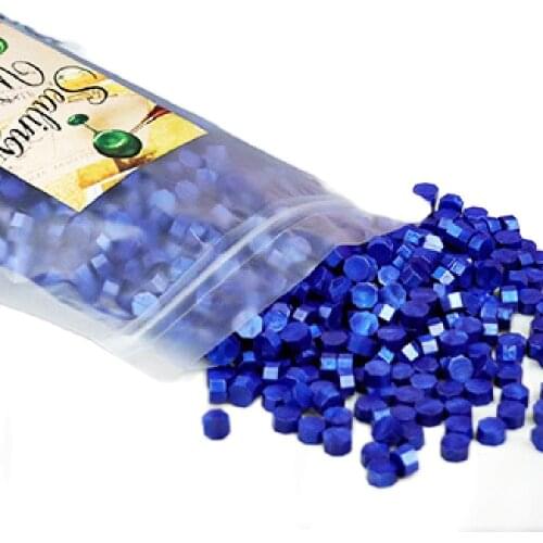 100pcs Blue series Wax Seal Beans Stamp Beads for Vintage Craft Envelope Wedding Ancient Sealing Wax Stamp Making Tools