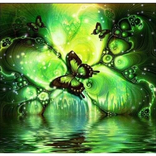 Blue Butterfly Needlework Diy Diamond Painting Cross Stitch Square/round Diamond Emboridery Full Drill Mosaic Resin