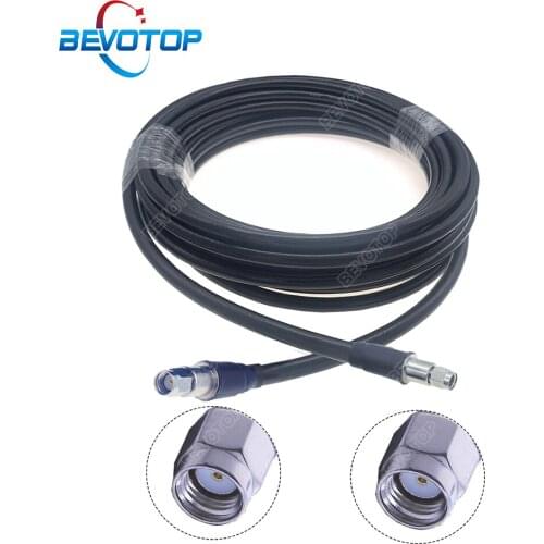 RP SMA Male to RP-SMA Male RF Adapter Cable 50 Ohm Low Loss LMR400 Pigtail WIFI Antenna Extension Cable Signal Booster Jumper