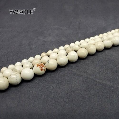 Wholesale 100% Natural Stone Beads Round China White Turquo Beads For jewelry Making DIY Bracelet 4/6/8/10/12 mm Strand 15