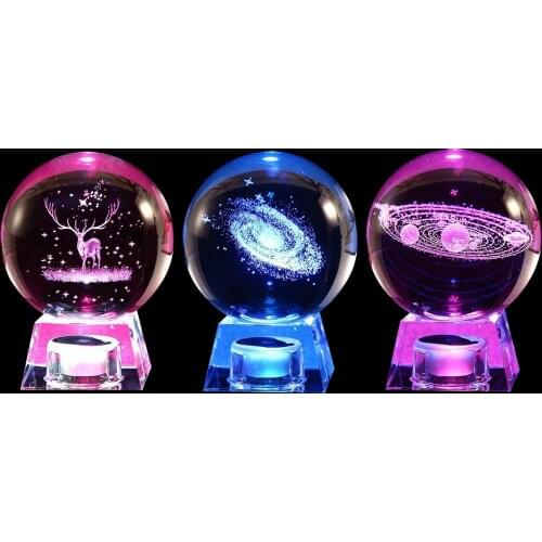 Elk Crystal Ball Light Up Snow Globe Night Light Home Decoration Desk Ornaments Birthday Valentines Day Gift For Girlfriend