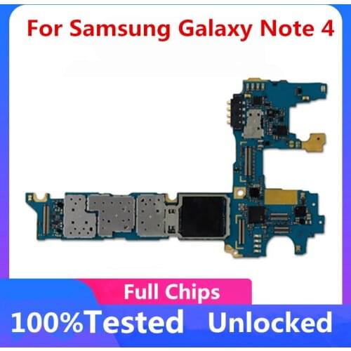32gb for Samsung Galaxy Note 4 Motherboard N910F Unlocked Logic Board Europe Version for Note 4 N910F Full Chips Android system