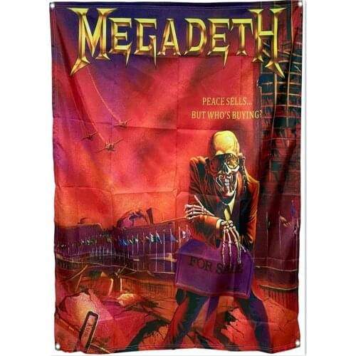 Metal Music Poster Wall Hanging Macabre Art Rock Stickers Famous Band Flag Banner Canvas Painting Tapestry Bar Cafe Wall Decor 1