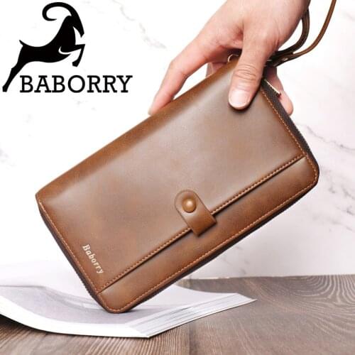 Fashion Mens Clutch Multifunctional Long Wallet Mony Bag Top Quality PU Leather Purse Card Holders Handbag