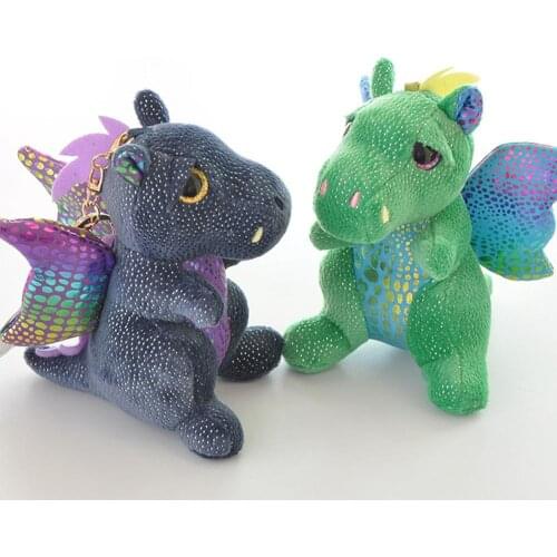 Cartoon Plush Dinosaur Animal Soft Doll Bag Pendant Key Ring Keychain Holder