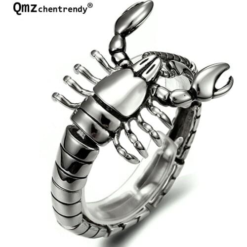 Hip Hop Punk Gothic Mens Scorpion Bracelet Bangle Silver Plated Stainless Titanium Steel Metal Animal Cool Jewelry
