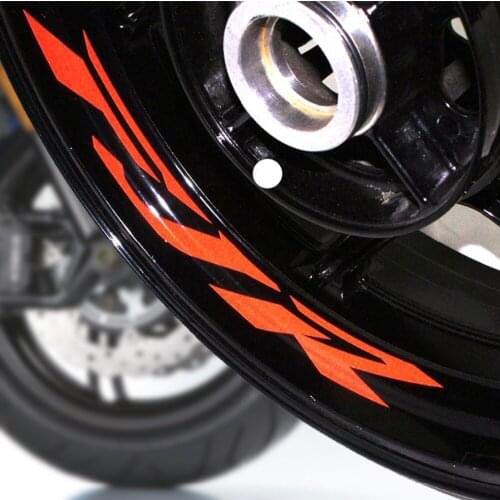 A set of 8pcs high quality motorcycle wheel decals waterproof Reflective stickers rim stripes For YAMAHA FJR