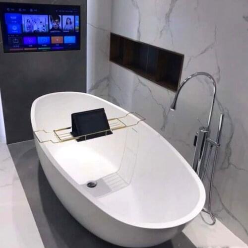 Bathroom Bathtub Faucet Set Floor Decked Brass Bathtub Faucet Set Gold /Black Water Drop Style