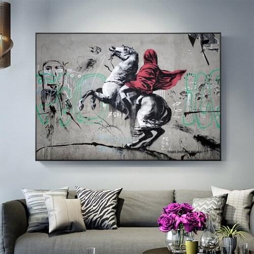 Street Art Wall Poster Black and White Canvas Picture Graffiti Paintings for Interior Home Design Prints Frameless