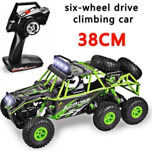 New RC Car 6WD 1/12 20KM/H LED Lights Throttle With Proportion Climbing Car Remote Control Bigfoot Off-Road Vehicle